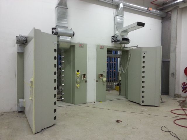 Safe and blast doors installed at an industrial site